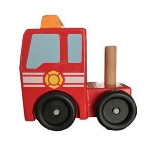 Melissa & Doug Emergency Vehicle Carrier Replacement Tractor Trailer Truck EUC